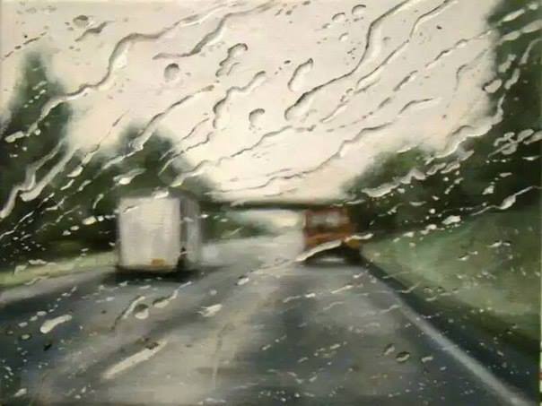 Френсиса МакКрори, Francis McCrory, дождь, гиперреализм, капли дождя