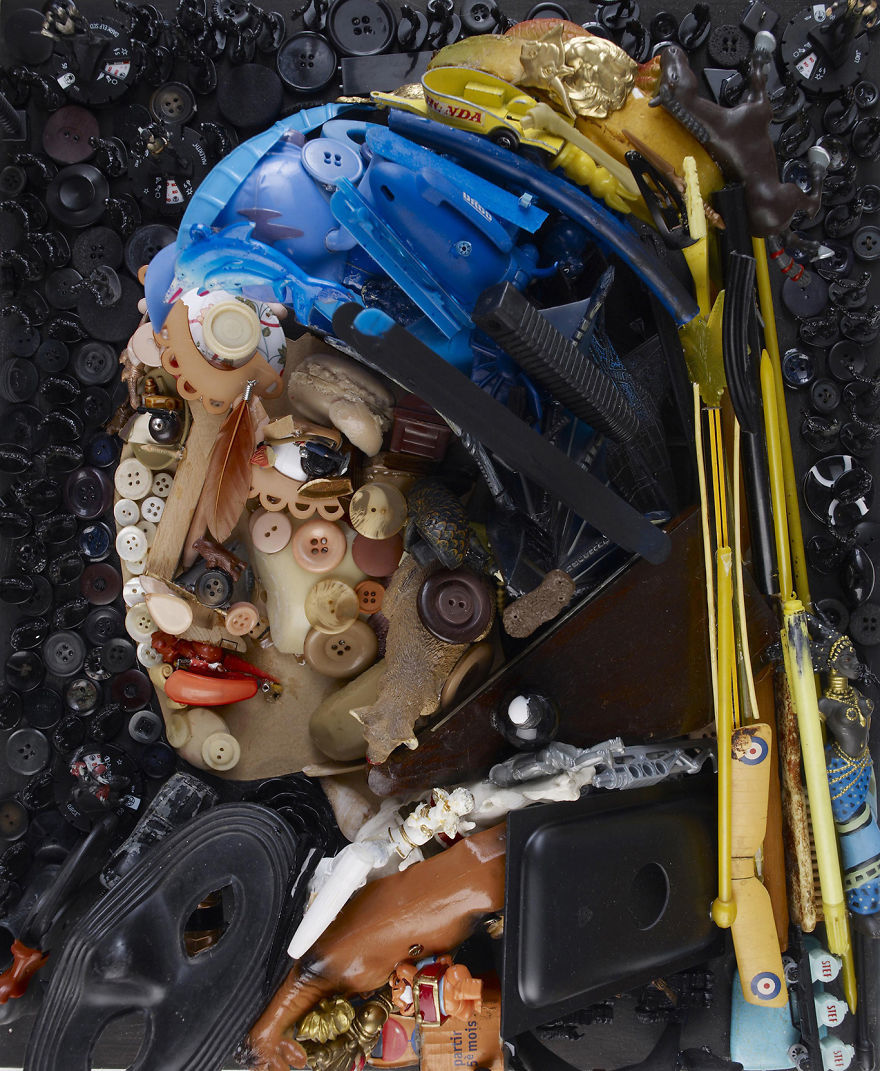 Bernard Pras, портреты из мусора
