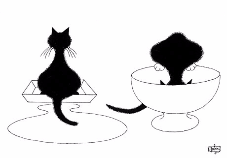Альберт Дюбуа, Albert Dubout, художник-иллюстратор, иллюстрации, карикатуры, коты