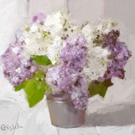 Flowers in a bucket3. Digital painting
