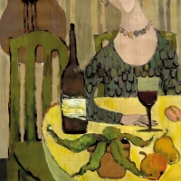 Женщина с вином