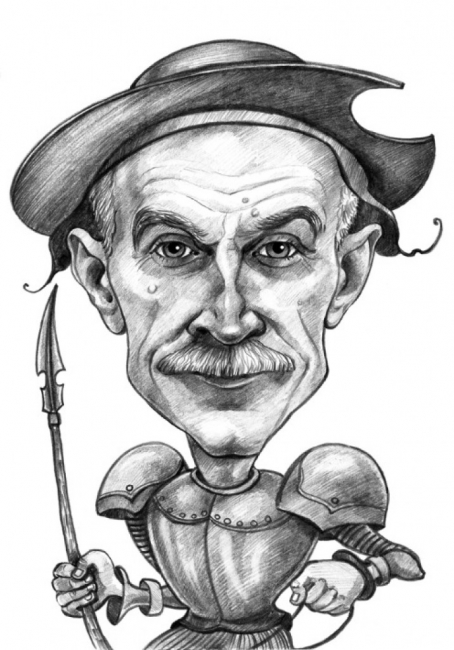 Шарж-портрет " Дон Кихот"
