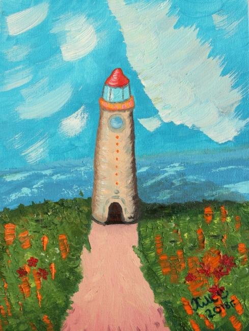 Lighthouse by the Blue sea