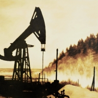 Картина нефтью Нефтекачалка