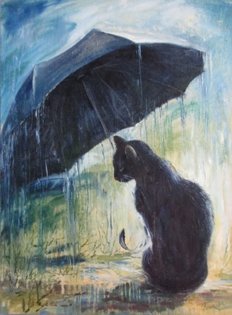 Кошка и дождик.