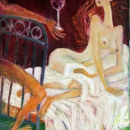 .IN BED 2013year oil on canvas 50x70 cm4000$