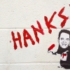 Hanksy = Banksy + Tom Hanks