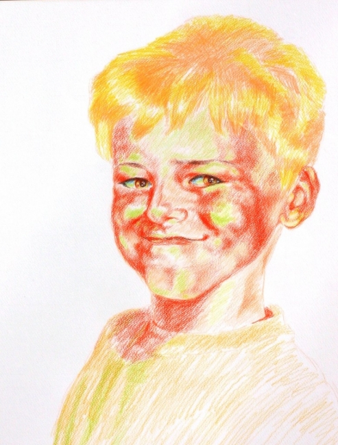 Solnechny boy. (The artist's son Sasha) 