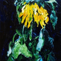 Sunflower. Oil on canvas, 50x35, 2005 .. (Expressive sublimatizm)