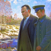 Весна 1961 года.( Сергей Павлович Королёв и Юрий Гагарин) 