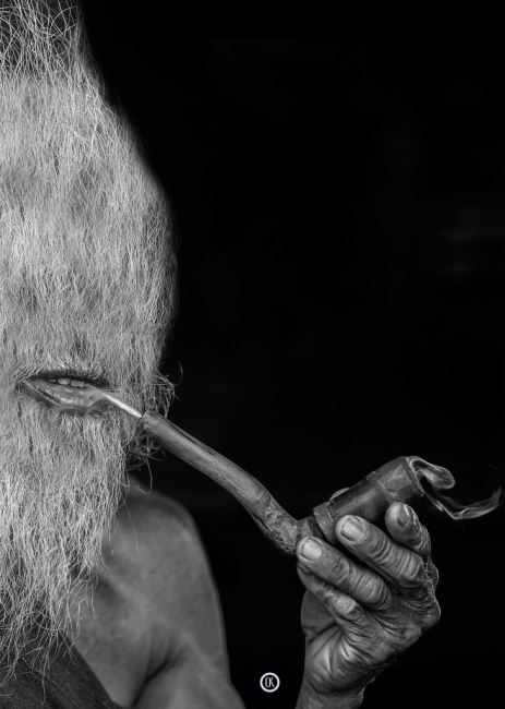 Series of works project " Hair" Beard, Smoking