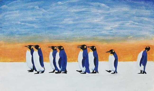 Пингвины  на  прогулке