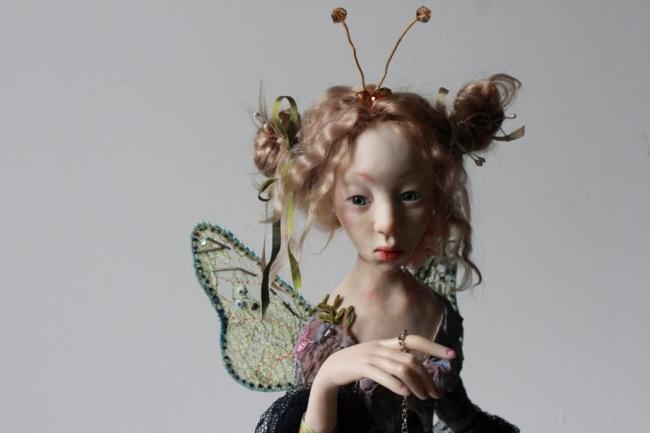 Авторская кукла "Бабочки -это цветы,которые сорвал ветер".