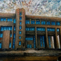 Библиотека университета Даля в лучах утреннего солнца 