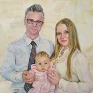 Семейный портрет маслом