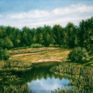 Озеро с камышами / A Lake with the Reeds