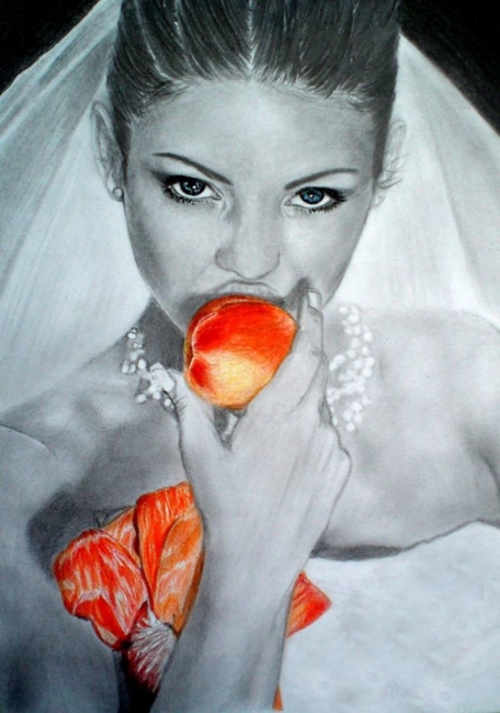 Невеста с персиком