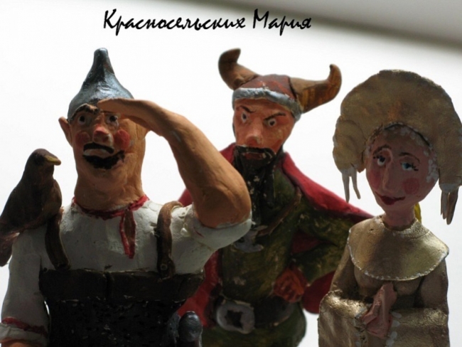 Модели персонажей к сказке  про славного царя Гороха Д. Н. Мамин-Сибиряка 