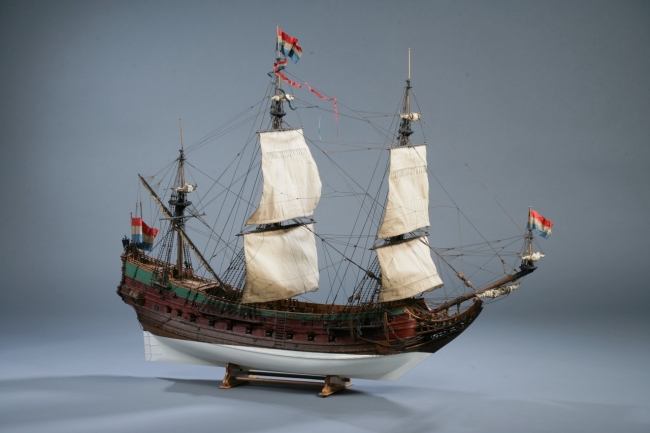 Модель корабля Голландской ост-индской компании Принц Виллем, 1651 года постройки. 