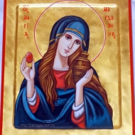Именная икона св. Марии Магдалины  на золоте
