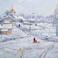 Зима.деревня