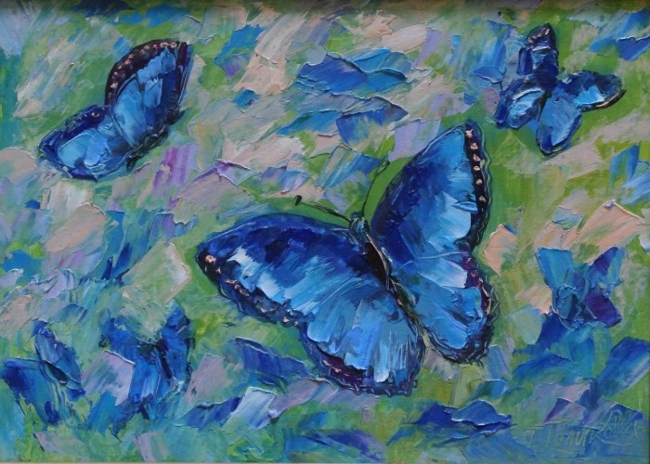 "Голубые бабочки."