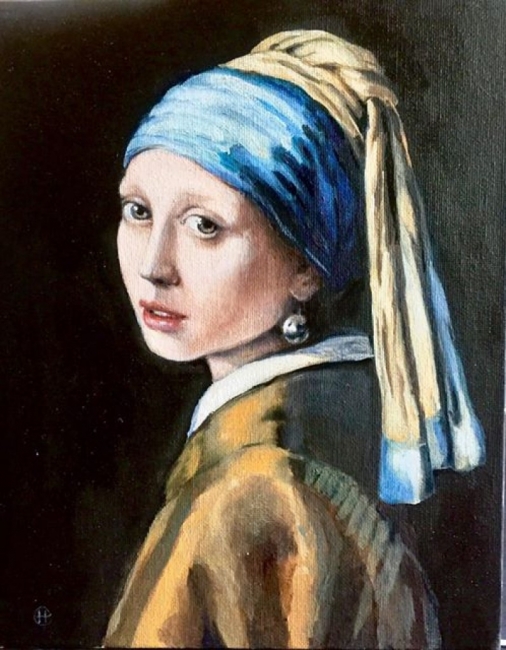 Свободная копия моего любимого нидерландского живописца Вермеера .