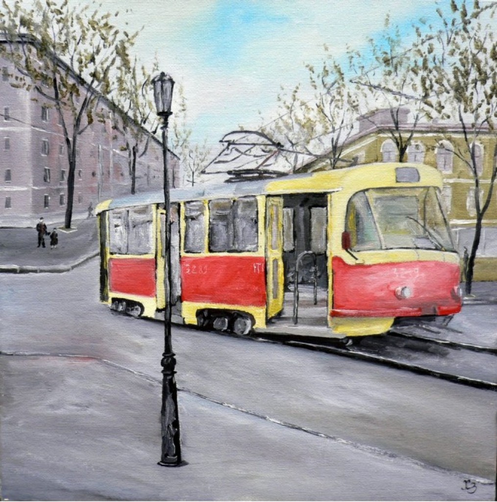 Последний трамвай | Живопись | Автор: Сергей Ходоренко-Затонский -  DotArt.info