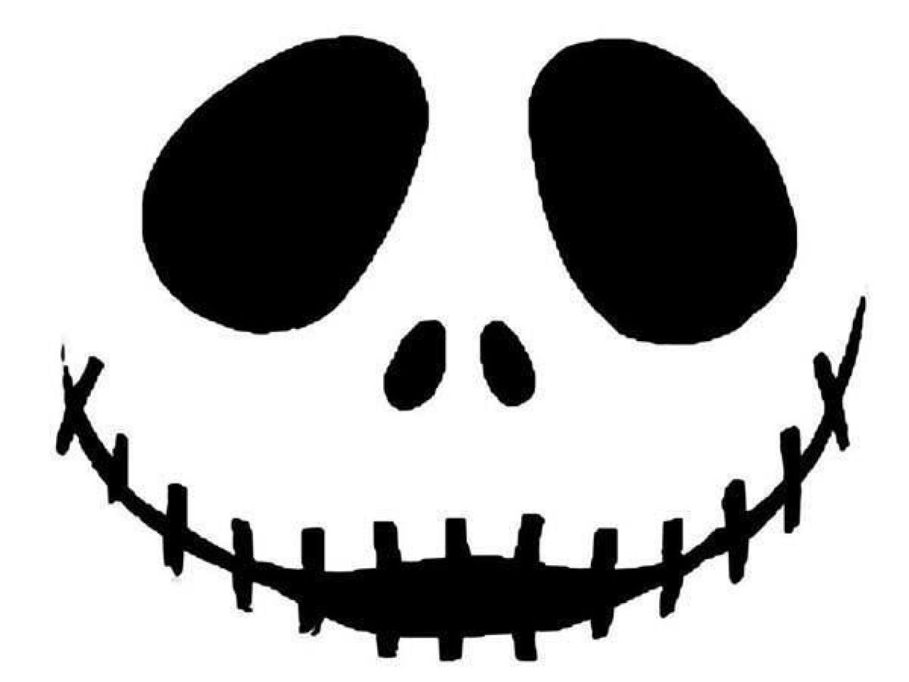 Трафарет скелета на хэллоуин