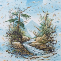 У горного ручья.