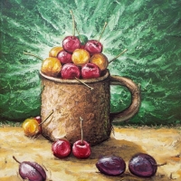 Кружка черешни.