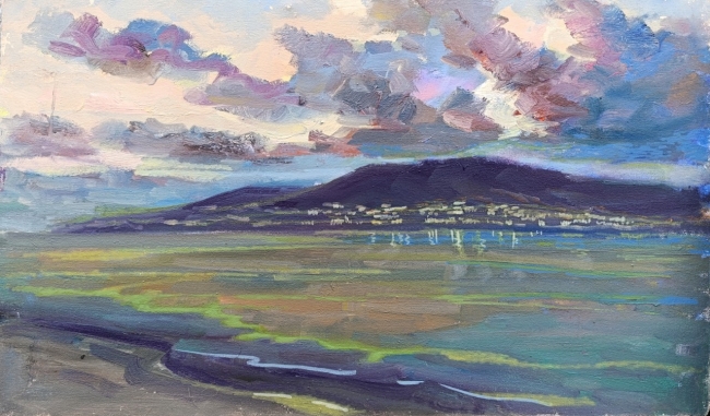 Облака над горой. Вечереет. Пленэр ZhNataly