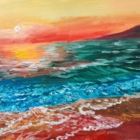 Закат на море