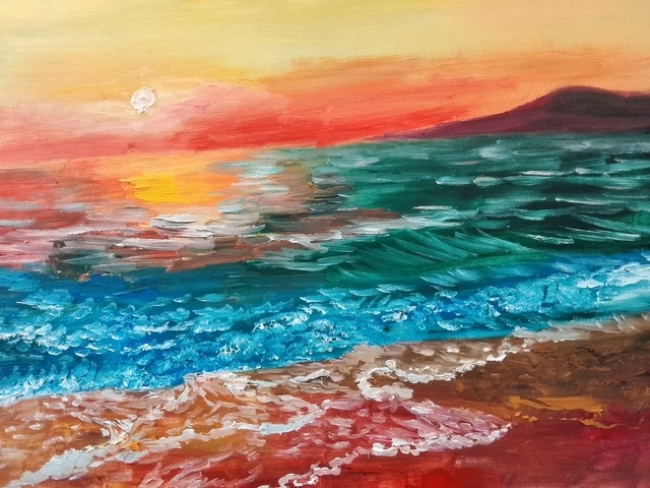 Закат на море