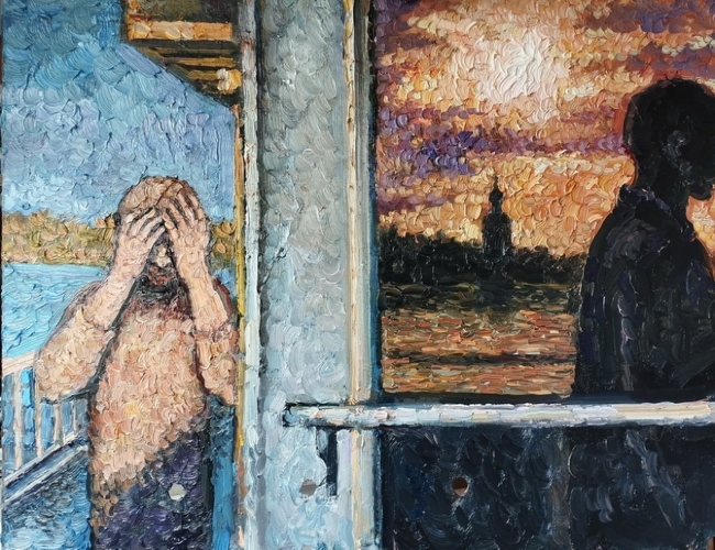 На теплоходе. Закат