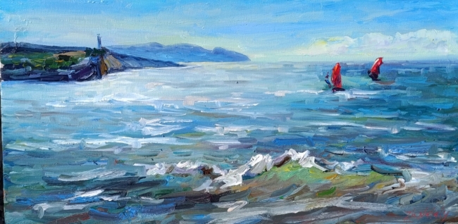 Виндсерфинг. Гонка у маяка. Пленэр ZhNataly