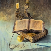 Натюрморт с Библией и подсвечником / Still Life with Bible and Candlestick