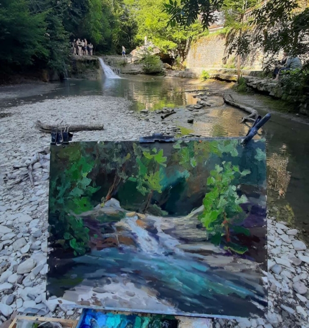 На водопаде Жанэ. Пленэр ZhNataly