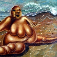 Надувной мужчина на пляже / The inflatable Man on the Beach