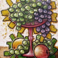 Натюрморт с виноградом.