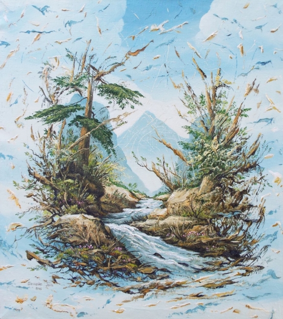 У горного ручья.