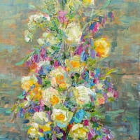 Мальвы на берегу. Серия «натюрморт под открытым небом». Пленэр ZhNataly