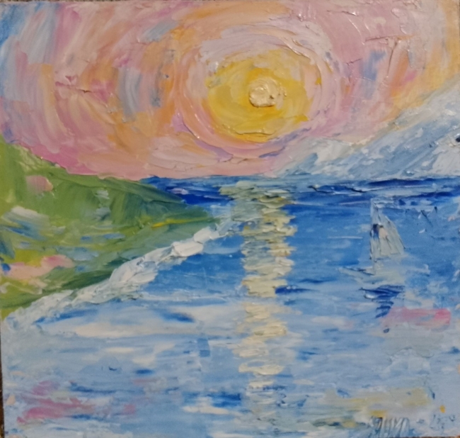 Закат на море