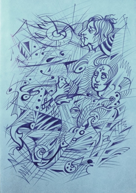 Синее на голубом