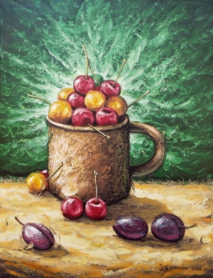 Кружка черешни.